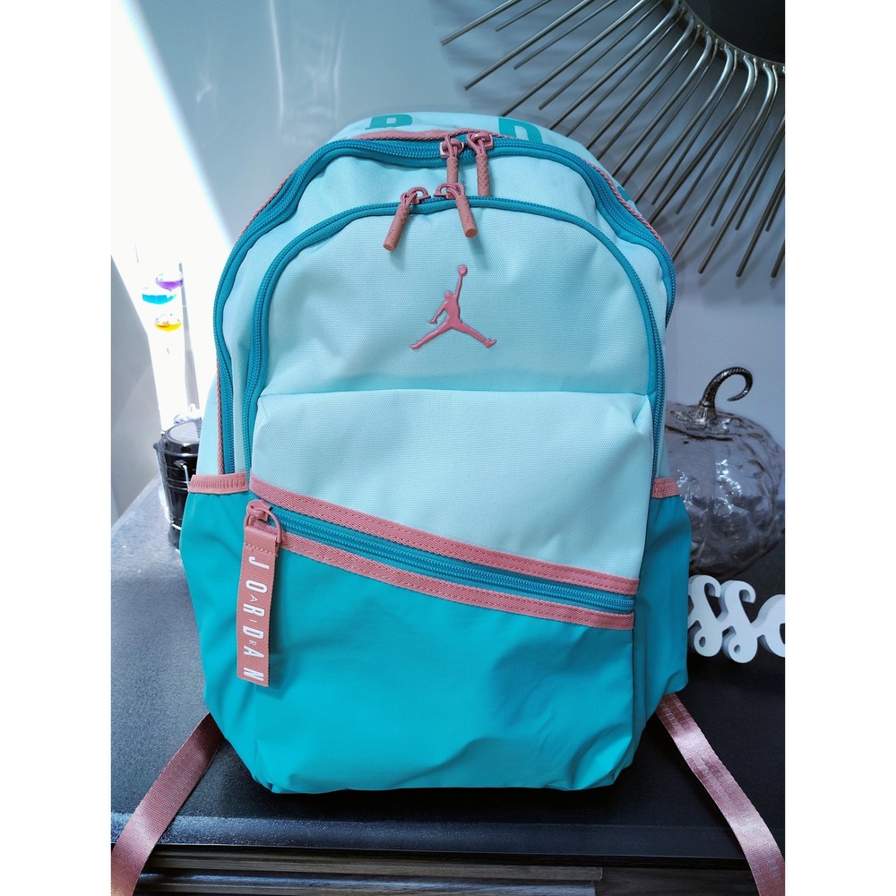 Jordan Jumpman Backpack Igloo Blue Teal Rose Gold MA0924-U4A 15in Laptop Bag NEW